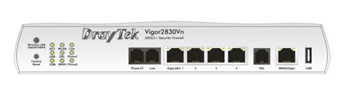 DrayTek Vigor 2830Vn Triple-WAN / VoIP Wireless-N ADSL2plus Modem ...